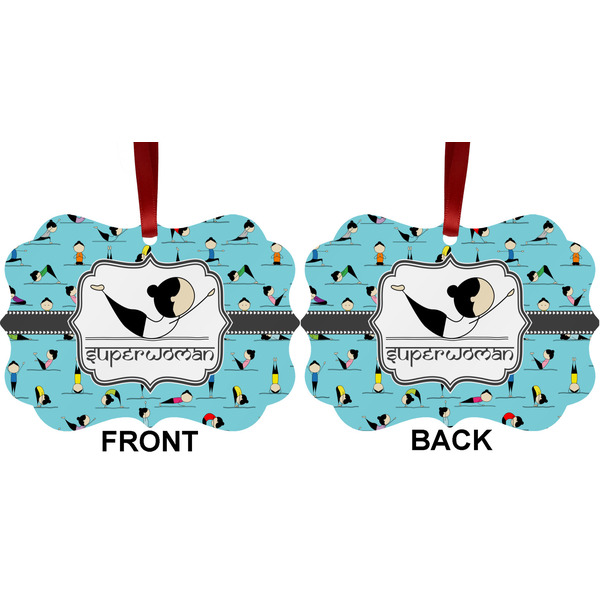 Yoga Poses Metal Benilux Ornament - Front and Back (APPROVAL)
