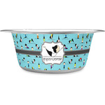 Yoga Poses Stainless Steel Dog Bowl - Large (Personalized)