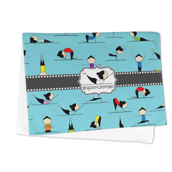 Yoga Poses Microfiber Dish Towel - FOLDED HALF