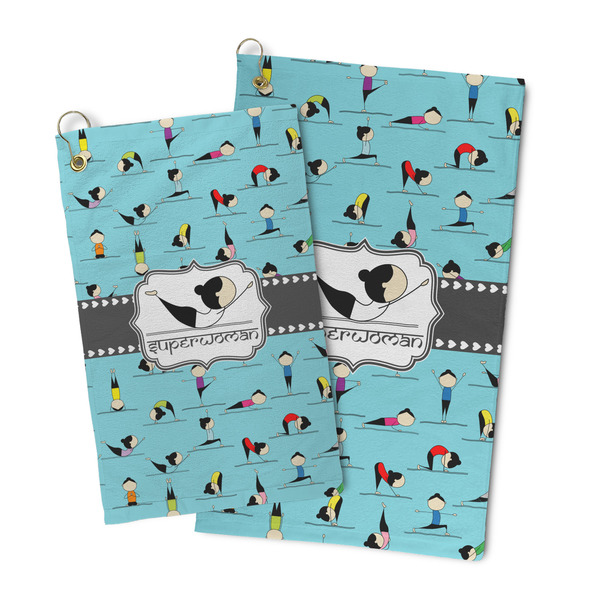 Yoga Poses Microfiber Golf Towel - PARENT/MAIN