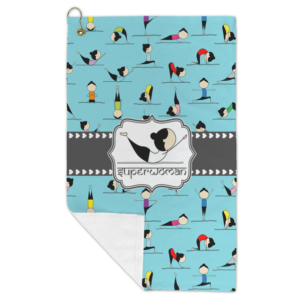 Yoga Poses Microfiber Golf Towels - FOLD