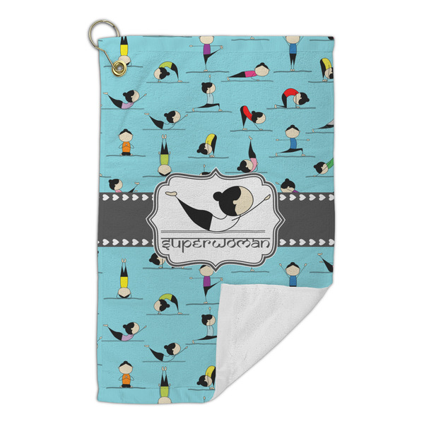 Yoga Poses Microfiber Golf Towels Small - FRONT FOLDED