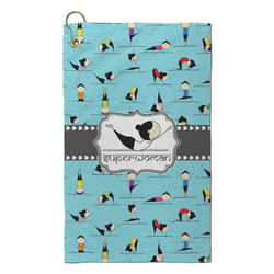 Yoga Poses Microfiber Golf Towel - Small (Personalized)