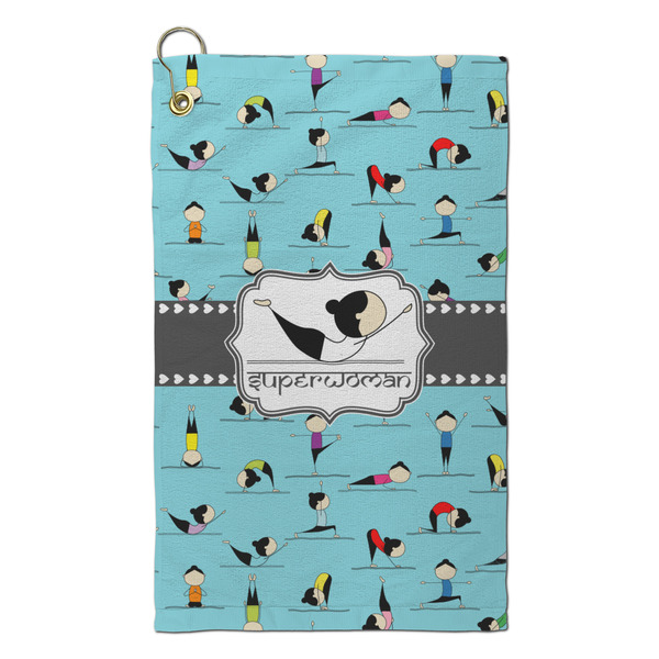 Custom Yoga Poses Microfiber Golf Towel - Small (Personalized)