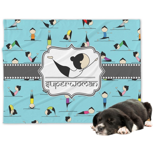 Custom Yoga Poses Dog Blanket (Personalized)