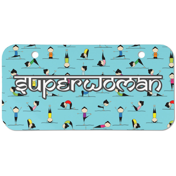 Yoga Poses Mini Bicycle License Plate - Two Holes