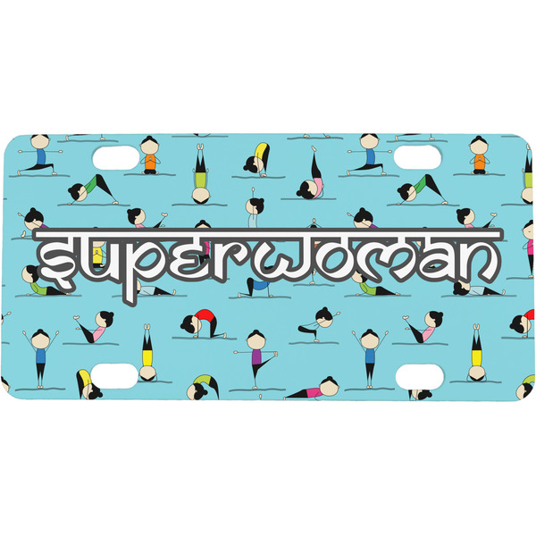 Custom Yoga Poses Mini/Bicycle License Plate (Personalized)