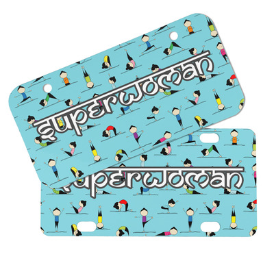 Yoga Poses Mini/Bicycle License Plates (Personalized)
