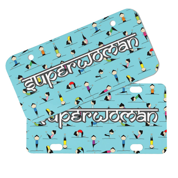 Yoga Poses Mini License Plates - MAIN (4 and 2 Holes)