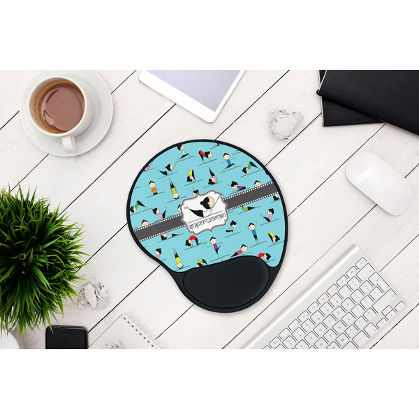 Yoga Poses Mouse Pad with Wrist Rest - LIFESYTLE 1
