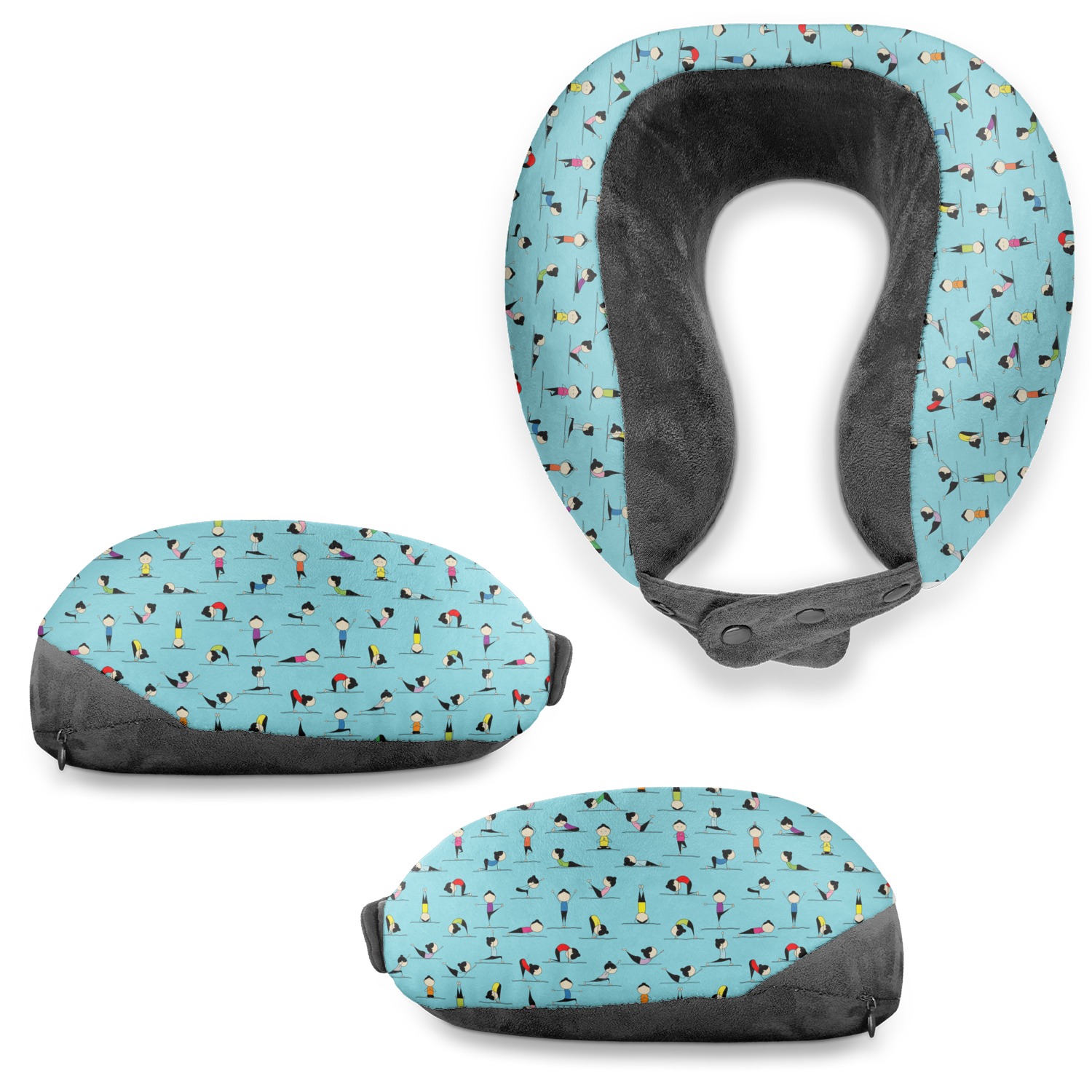 Yoga Poses Travel Neck Pillow YouCustomizeIt