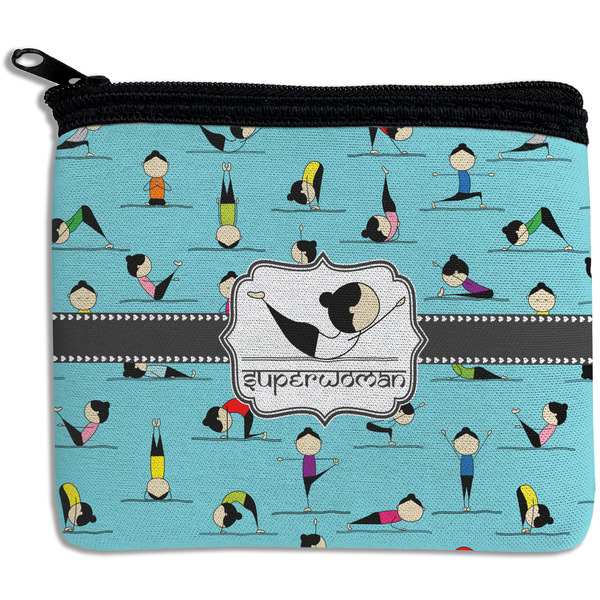 Custom Yoga Poses Rectangular Coin Purse (Personalized)