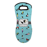 Yoga Poses Neoprene Oven Mitt - Single w/ Name or Text