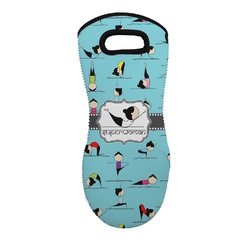 Yoga Poses Neoprene Oven Mitt w/ Name or Text