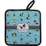 Yoga Poses Pot Holder w/ Name or Text