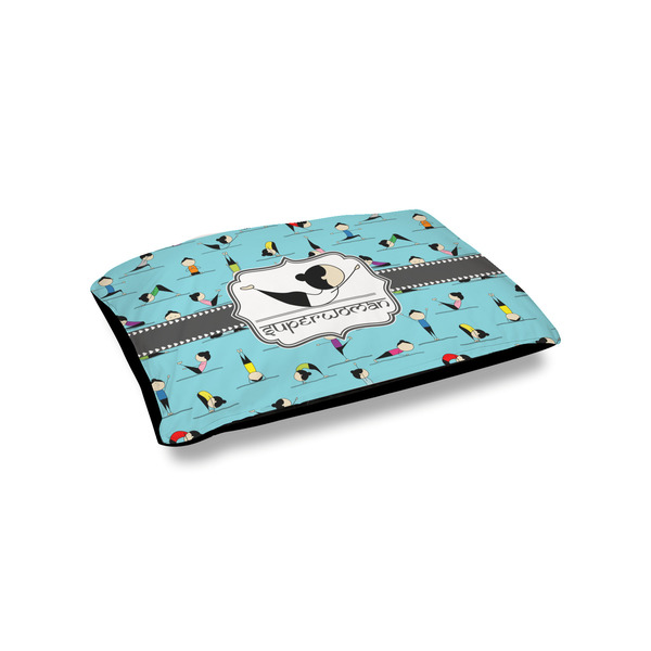 Custom Yoga Poses Outdoor Dog Bed - Small (Personalized)