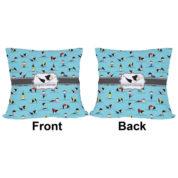Yoga Poses Outdoor Pillow