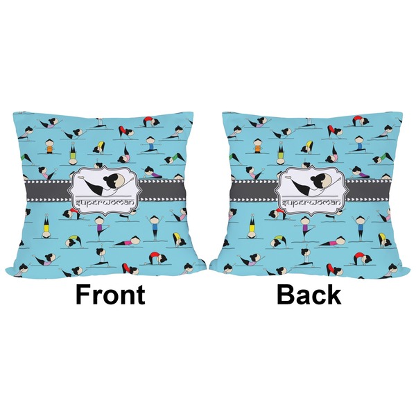 Yoga Poses Outdoor Pillow - 20x20