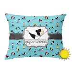 Yoga Poses Outdoor Throw Pillow (Rectangular) (Personalized)