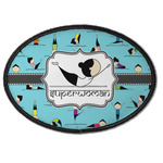 Yoga Poses Iron On Oval Patch w/ Name or Text