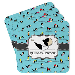 Yoga Poses Paper Coasters w/ Name or Text