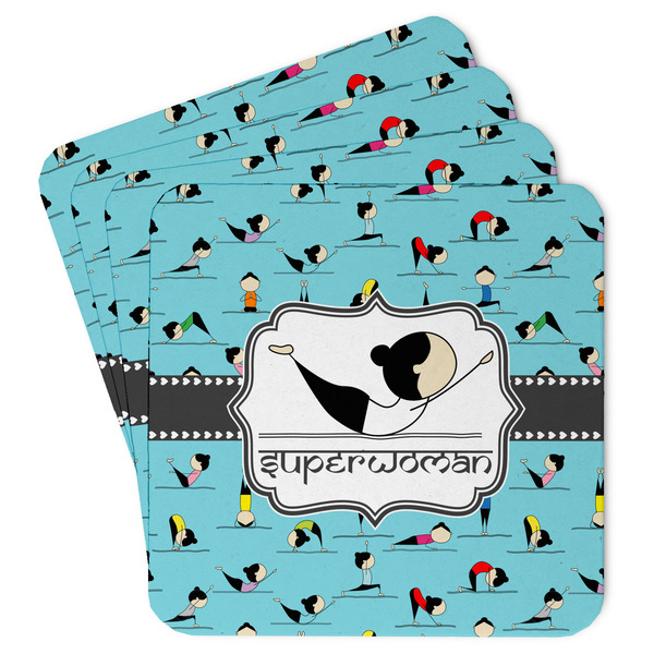 Custom Yoga Poses Paper Coasters (Personalized)
