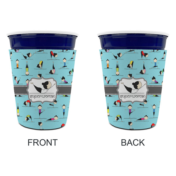 Yoga Poses Party Cup Sleeves - without bottom - Approval