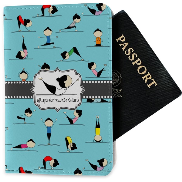 Custom Yoga Poses Passport Holder - Fabric (Personalized)