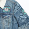 Yoga Poses Patches Lifestyle Jean Jacket Detail