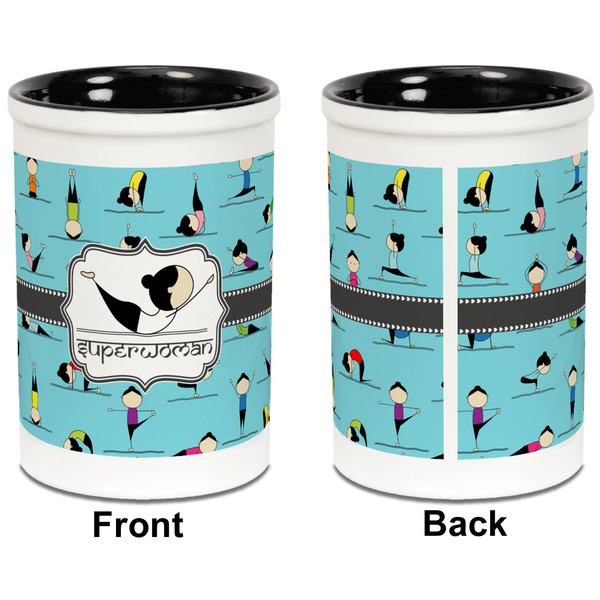 Yoga Poses Pencil Holder - Black - approval