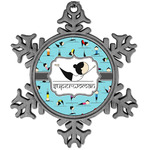 Yoga Poses Vintage Snowflake Ornament (Personalized)