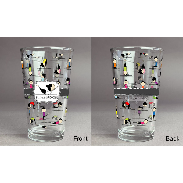 Yoga Poses Pint Glass - Full Fill w Transparency - Approval