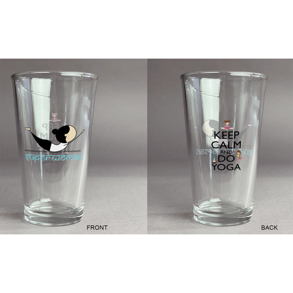 Yoga Poses Pint Glass - Two Content - Approval