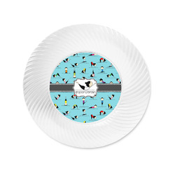 Yoga Poses Plastic Party Appetizer & Dessert Plates - 6" (Personalized)