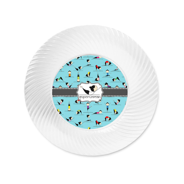 Yoga Poses Plastic Party Appetizer & Dessert Plates - Approval