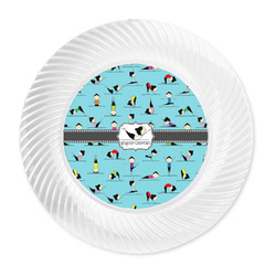 Yoga Poses Plastic Party Dinner Plates - 10" (Personalized)