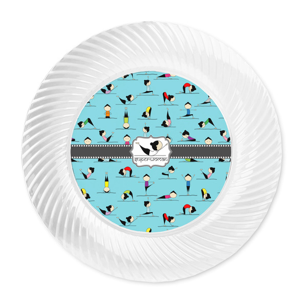 Yoga Poses Plastic Party Dinner Plates - Approval