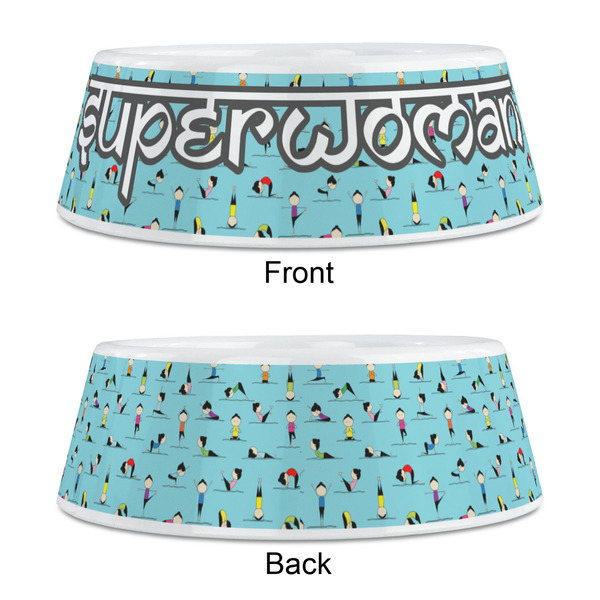 Yoga Poses Plastic Pet Bowls - Medium - APPROVAL