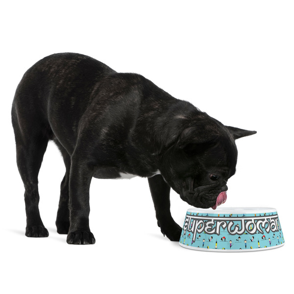 Yoga Poses Plastic Pet Bowls - Medium - LIFESTYLE