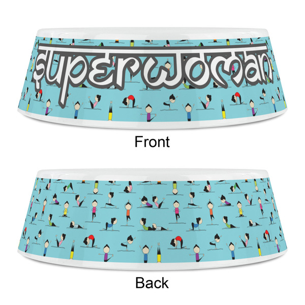 Yoga Poses Plastic Pet Bowls - Small - APPROVAL