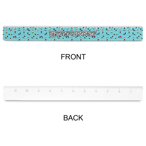 Yoga Poses Plastic Ruler - 12" - APPROVAL