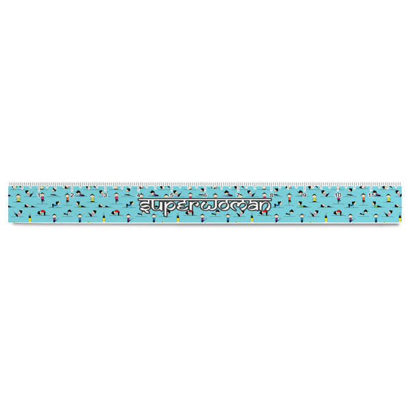 Yoga Poses Plastic Ruler - 12" - FRONT