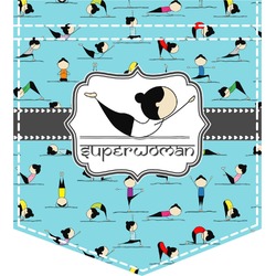 Yoga Poses Iron On Faux Pocket (Personalized)