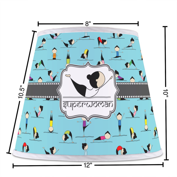 Yoga Poses Poly Film Empire Lampshade - Dimensions