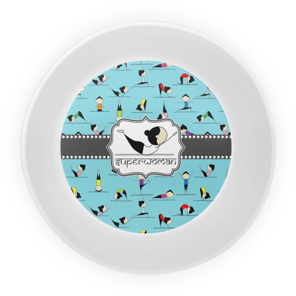 Yoga Poses Melamine Bowl - Center