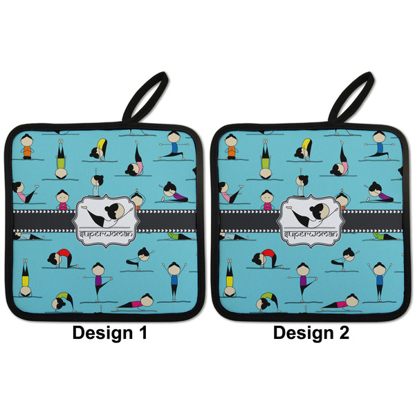 Yoga Poses Pot Holders - Set of 2 APPROVAL