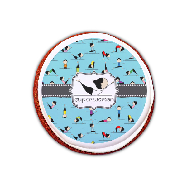 Yoga Poses Printed Icing Circle - XSmall - On Cookie