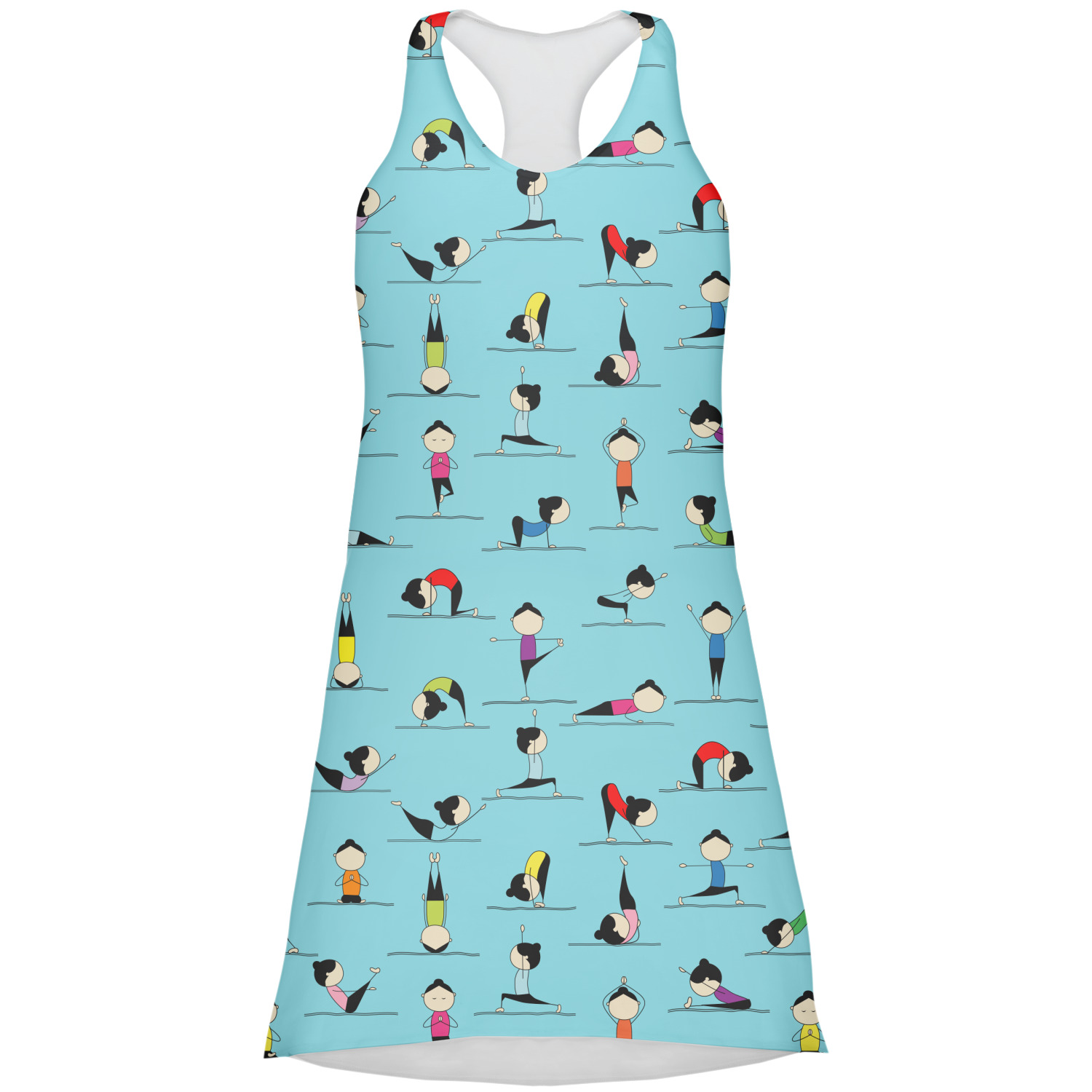 Custom Yoga Poses Racerback Dress
