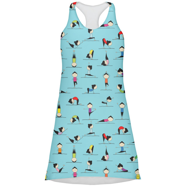 Custom Yoga Poses Racerback Dress - Medium
