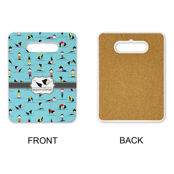 Yoga Poses Rectangle Trivet with Handle - APPROVAL